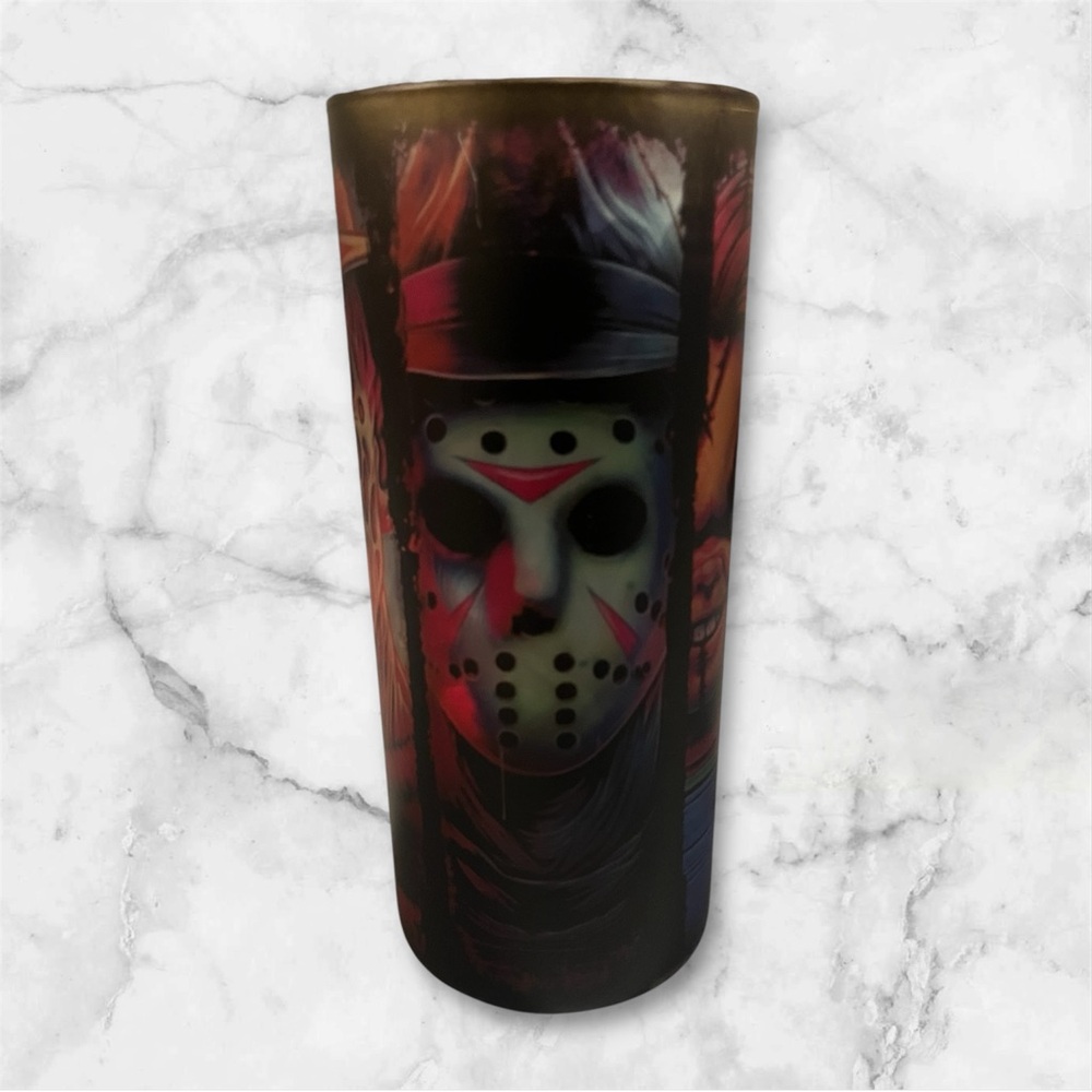 Horror-Themed Multicolor Tumbler